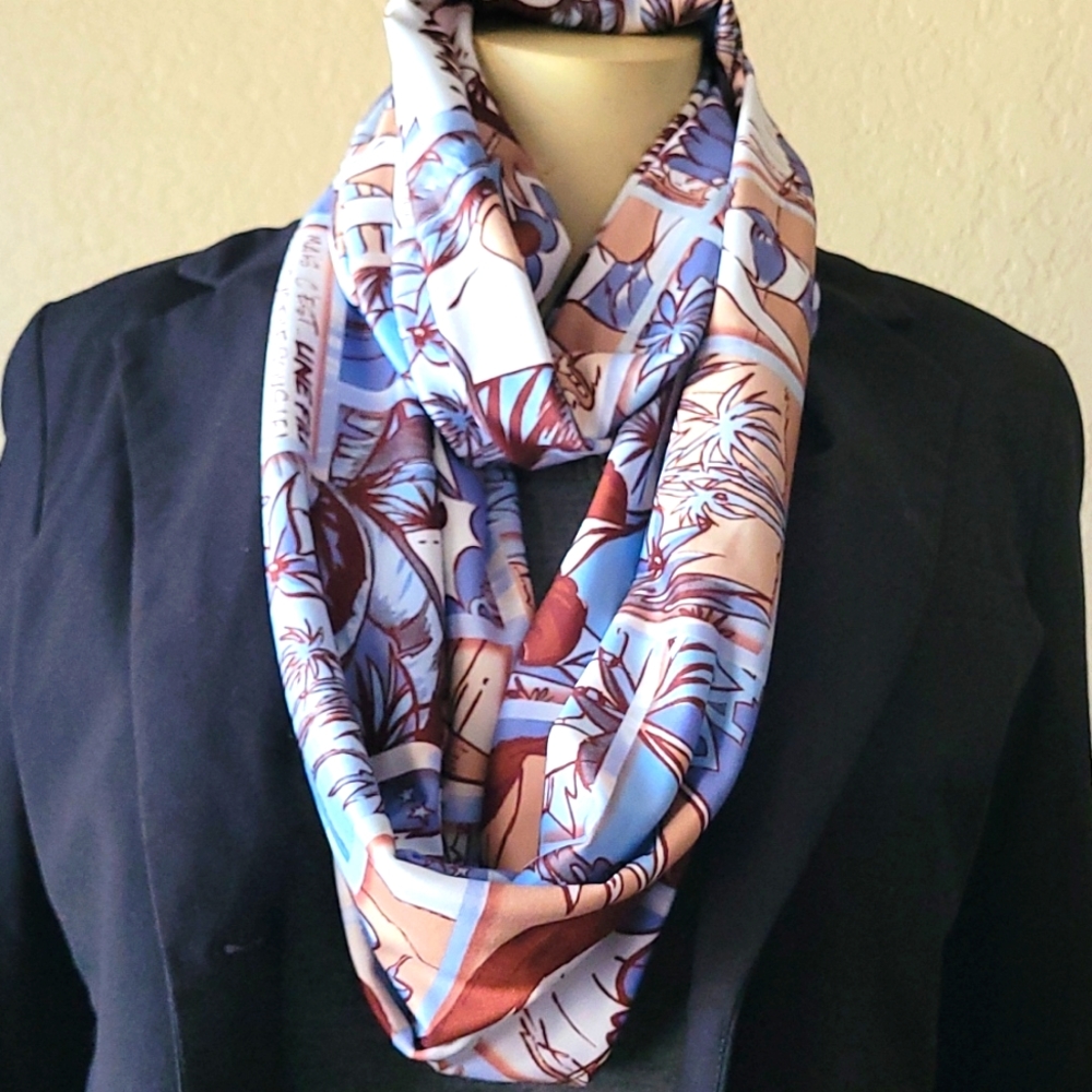 Cartoon strip infinity scarf